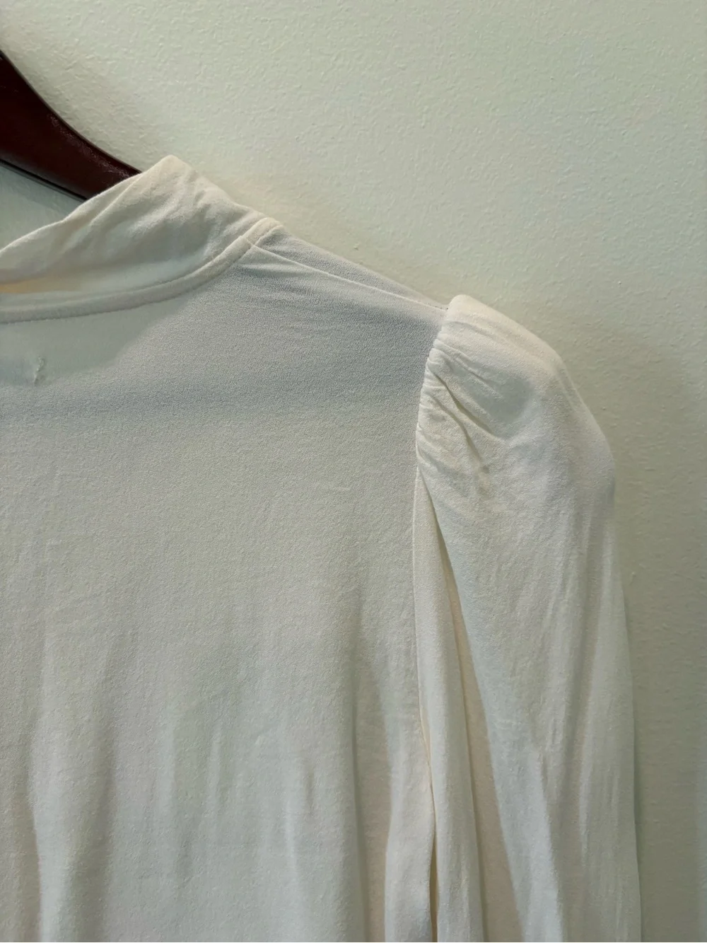 Reformation Anaya Tie-Neck Long-Sleeve Blouse